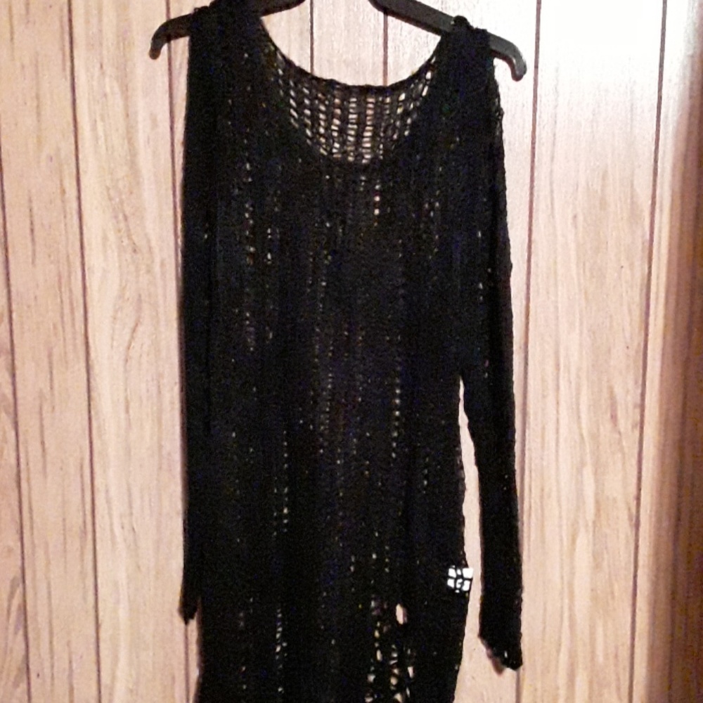 Punk Rave Shredded Knit Sweater Top